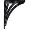 Ekena Millwork Nevio Wrought Iron Bracket, (Triple center brace), Antiqued Silver 2"W x 7 1/2"D x 10"H BKTM02X07X10TNEASV - alternate 7